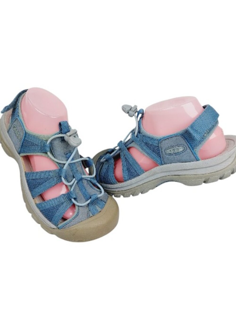 Keen Women's Blue Gray Venice H2 Close Toe Canvas Hiking Sandal Size 8.5